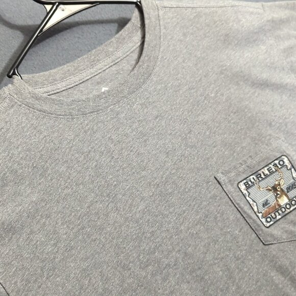 Burlebo T-Shirt Men's M Gray Buck Graphic Deer Short Sleeve Tee - Picture 1 of 10